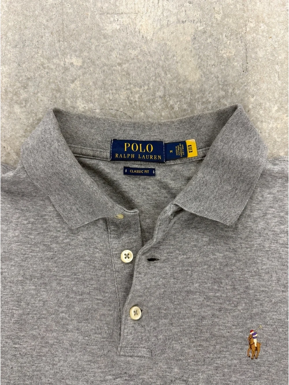Polo Ralph Lauren Polo Shirt Classic Fit Short Sleeve Grey